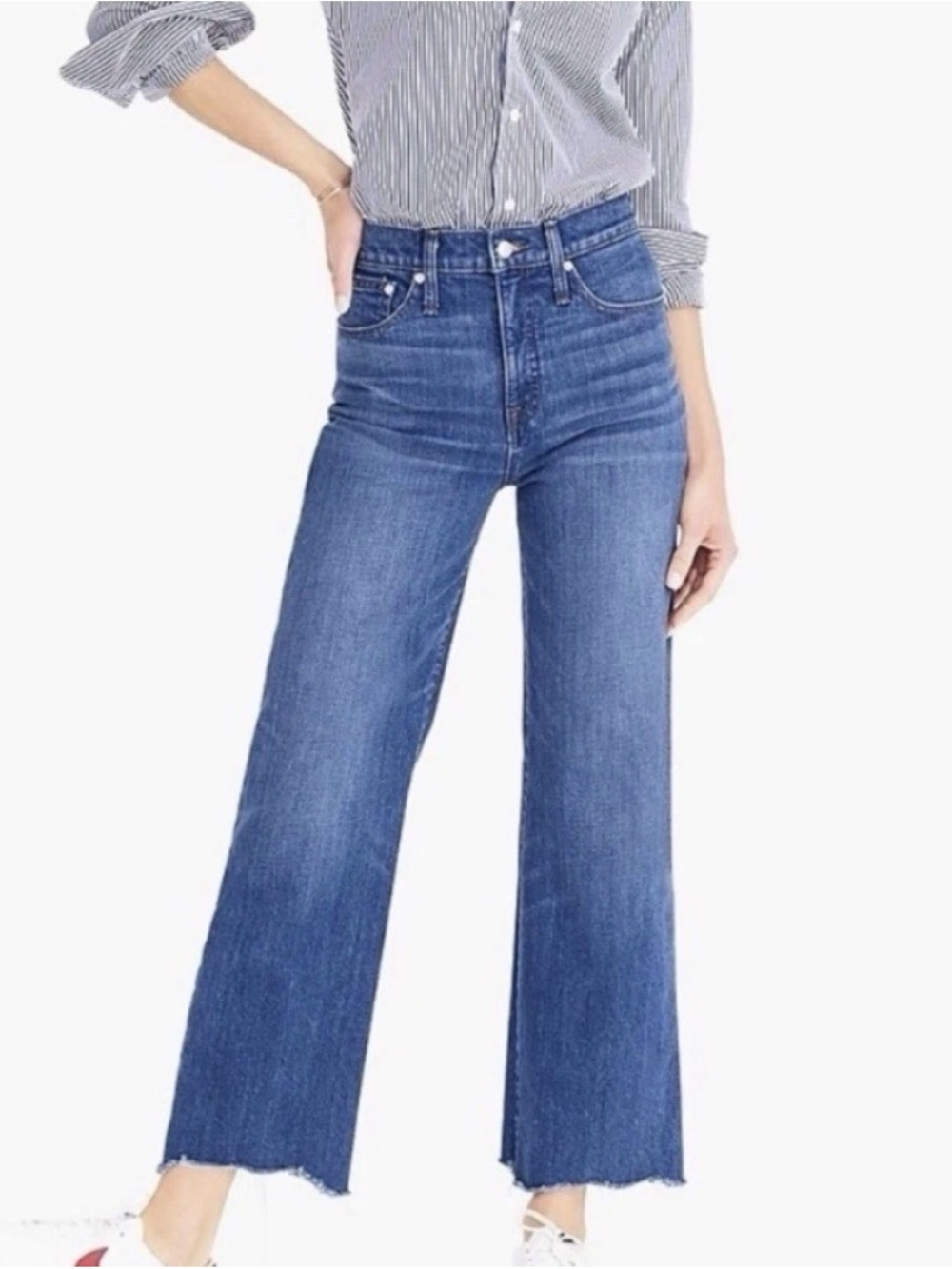 Wide Leg Crop Jeans - Blue J Crew Point Sur plus size 32